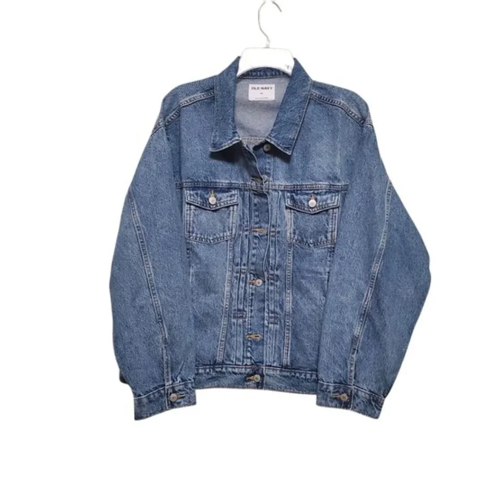 NWT Denim Jacket Old Navy Relaxed Classic XXL Birdie - Picture 1 of 14